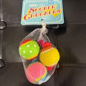 New Barkbox Sucker Chuckers XS-S Mini Tennis Balls Throw Dog Toy In Package